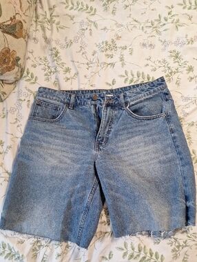BDG Light Blue Long Denim Shorts